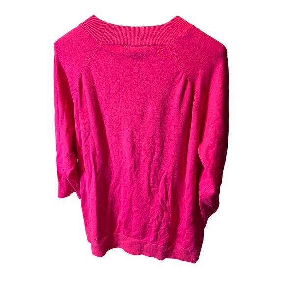 Lane Bryant NWT Pink 3/4 Sleeve Boat Neck Knit Pullover Sweater Sz 22 - Picture 2 of 9